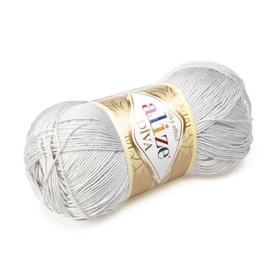 Włóczka Alize Diva - 168 / JASNY SZARY