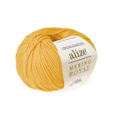 Włóczka Alize Merino Royal - 02 / ŻÓŁTY