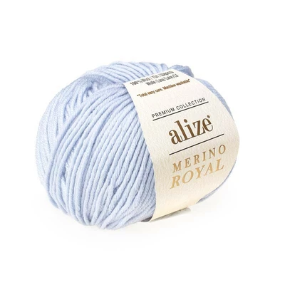 Włóczka Alize Merino Royal - 480 / JASNY BŁĘKIT