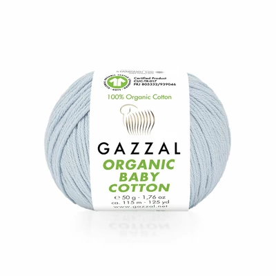 Włóczka Gazzal Organic Baby Cotton  17 błękit