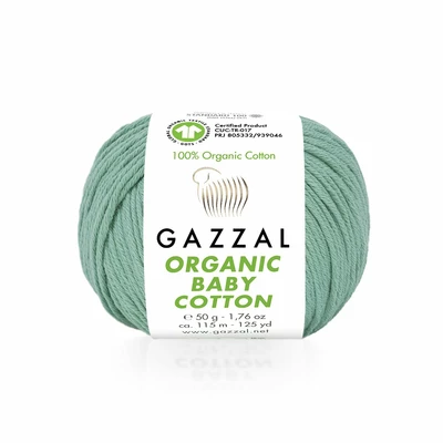 Włóczka Gazzal Organic Baby Cotton  22 dzika mięta