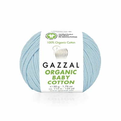 Włóczka Gazzal Organic Baby Cotton  23 błękit