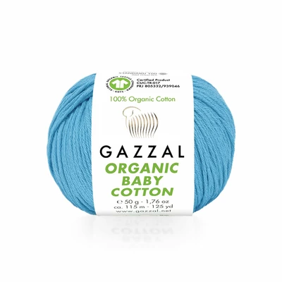 Włóczka Gazzal Organic Baby Cotton  24 turkus