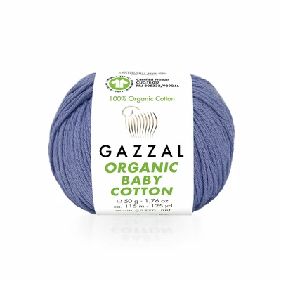 Włóczka Gazzal Organic Baby Cotton  28 jasny fiolet