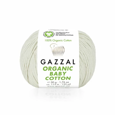 Włóczka Gazzal Organic Baby Cotton  36 naturalny