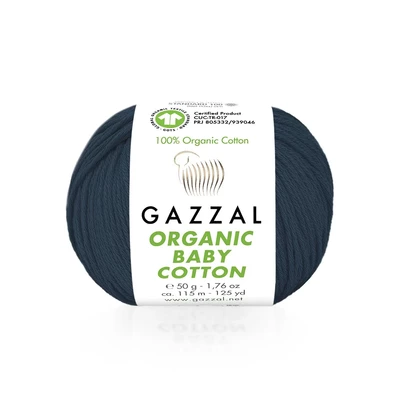 Włóczka Gazzal Organic Baby Cotton  37 petrol