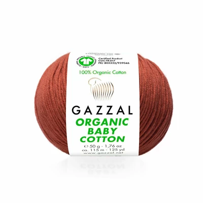 Włóczka Gazzal Organic Baby Cotton  43 musztarda